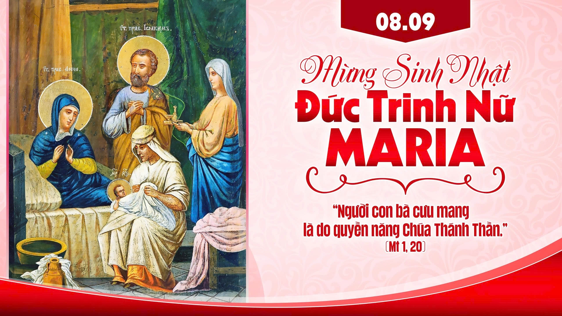 Suy Niệm Lời Chúa | Thứ Ba Sau Chúa Nhật Tuần XXIII Mùa Thường niên - SINH NHẬT ĐỨC TRINH NỮ MARIA. Lễ kính | Mt 1,1-16.18-23 | Phút Cầu Nguyện
